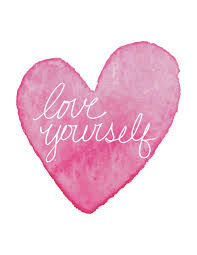 Marie Deveaux Career coach speaks about self love on valentine's day as the highest form of love and presents readers with a "love yourself" heart shaped valentine